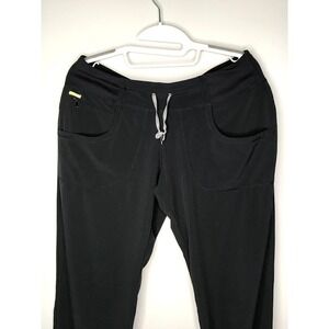 Lole Black Drawstring Track Pants Small Activewear Workout Wicking Antistatic